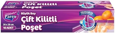 Çift Kilitli Buzdolabı Poşeti Büyük Boy