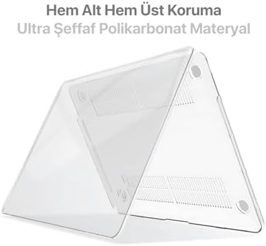 Alternative view of PRO 14'' için M5-M1 Pro/Max Chip (A3426/A3427/A3434) (A2992/A2918/A2779/A2442) (A3112/A3185/A3401) Uyumlu Ultra Clear Koruyucu Kılıf (Super Şeffaf, 14 inç Pro Serisi)