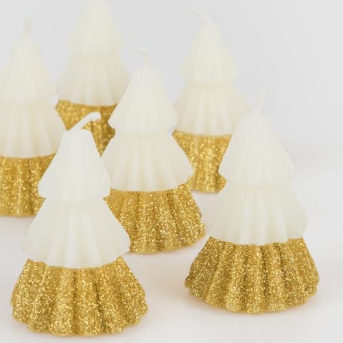 - Ivory Mini Tree Candles - Krem Mini Ağaç Mumlar (6'lı)