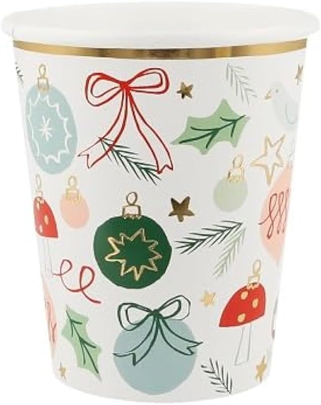 Alternative view of - Festive Pattern Cups - Yeni Yıl Bardaklar (8'li)