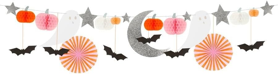 - Pastel Honeycomb Halloween Garland - Halloween Pastel Tonlar Asılan Süs