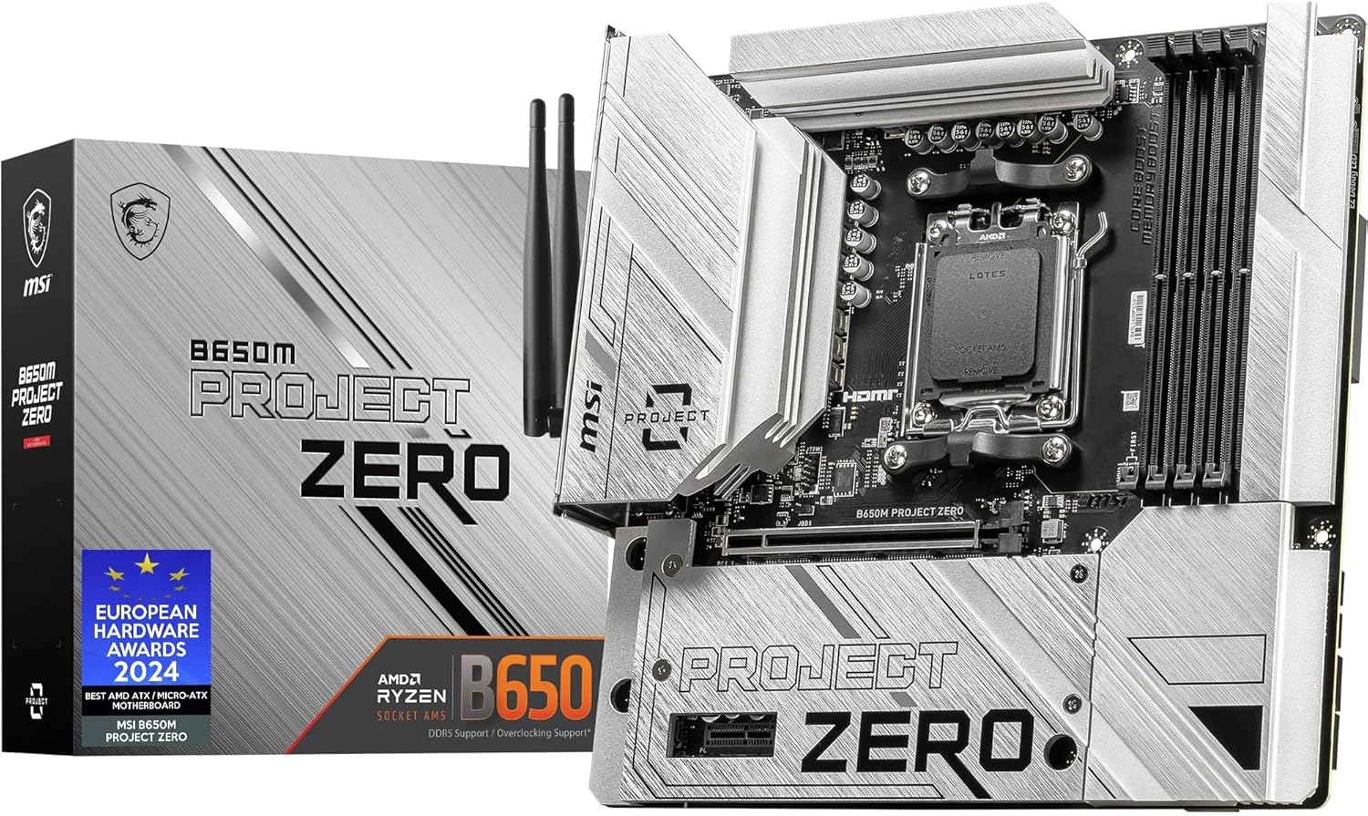 MSI B650M Zero AM5 Soket DDR5 7600(OC) MHz mATX Anakart
