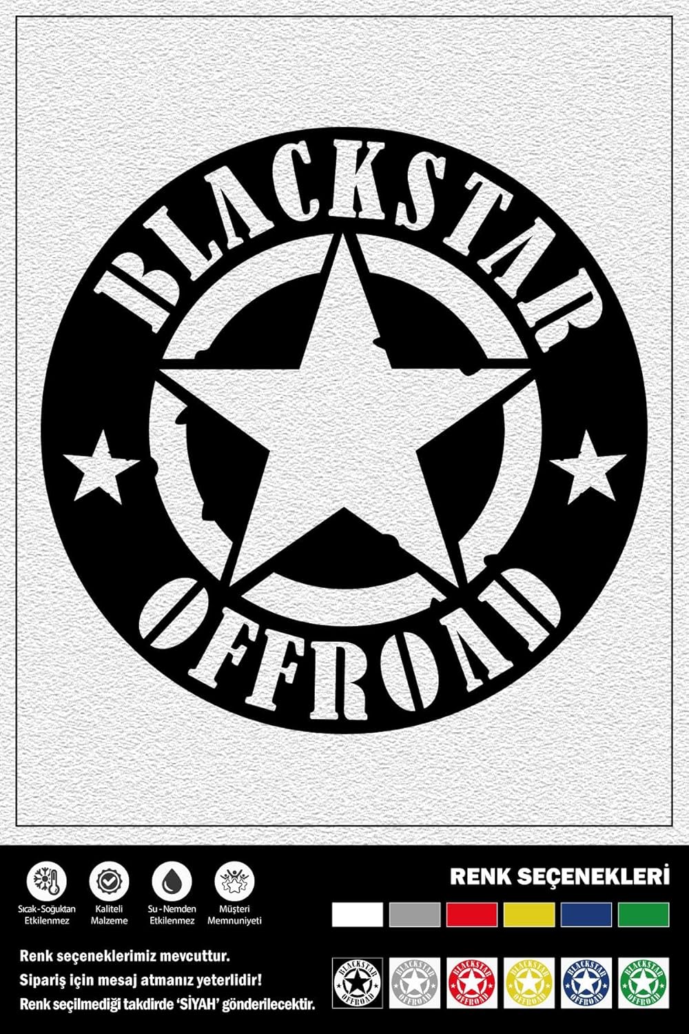 Alternative view of BLACKSTAR OFFROAD STICKER 30 x 30 cm