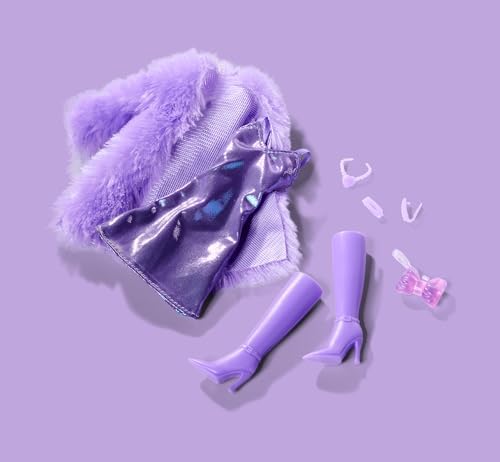 Alternative view of 105733666, Steffi Fluffy, Kürk Ceketli Ve Havalı Moda Aksesuarları Olan Bir elbise Giyiyor, 29 Cm