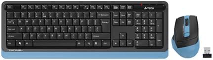 A4 TECH FG1035 Q Türkçe FN-Multiedya Klavye+ Optik Mouse Kablosuz Klavye Mouse SET (Siyah-Mavi)