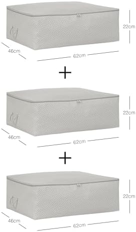 Alternative view of 3'lü Büyük Boy Gri Altı Hurç Set 62 x 46 x 22 cm