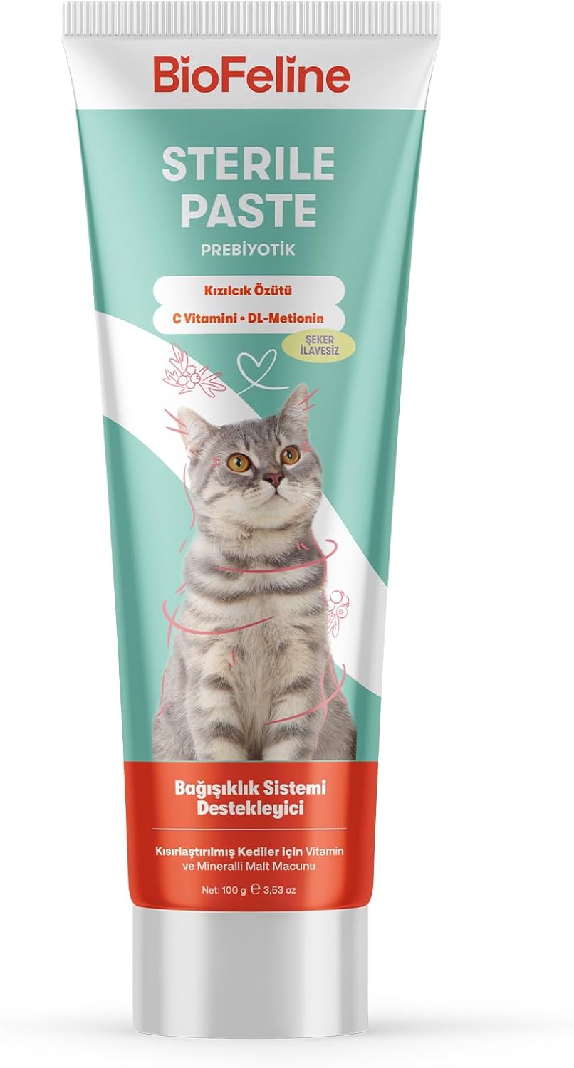 Alternative view of BioFeline Sterile Paste Kısırlaştırılmış Kedilere Özel Multivitaminli Malt Macunu 30 g