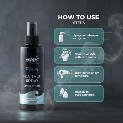 Alternative view of Cosmetics Profesyonel Deniz Tuzu Saç Spreyi 200ml – Doğal Dalgalar, Hacim Veren ve Mat Görünüm Sağlayan Formül – Tüm Saç Tipleri İçin, Sea Salt Spray