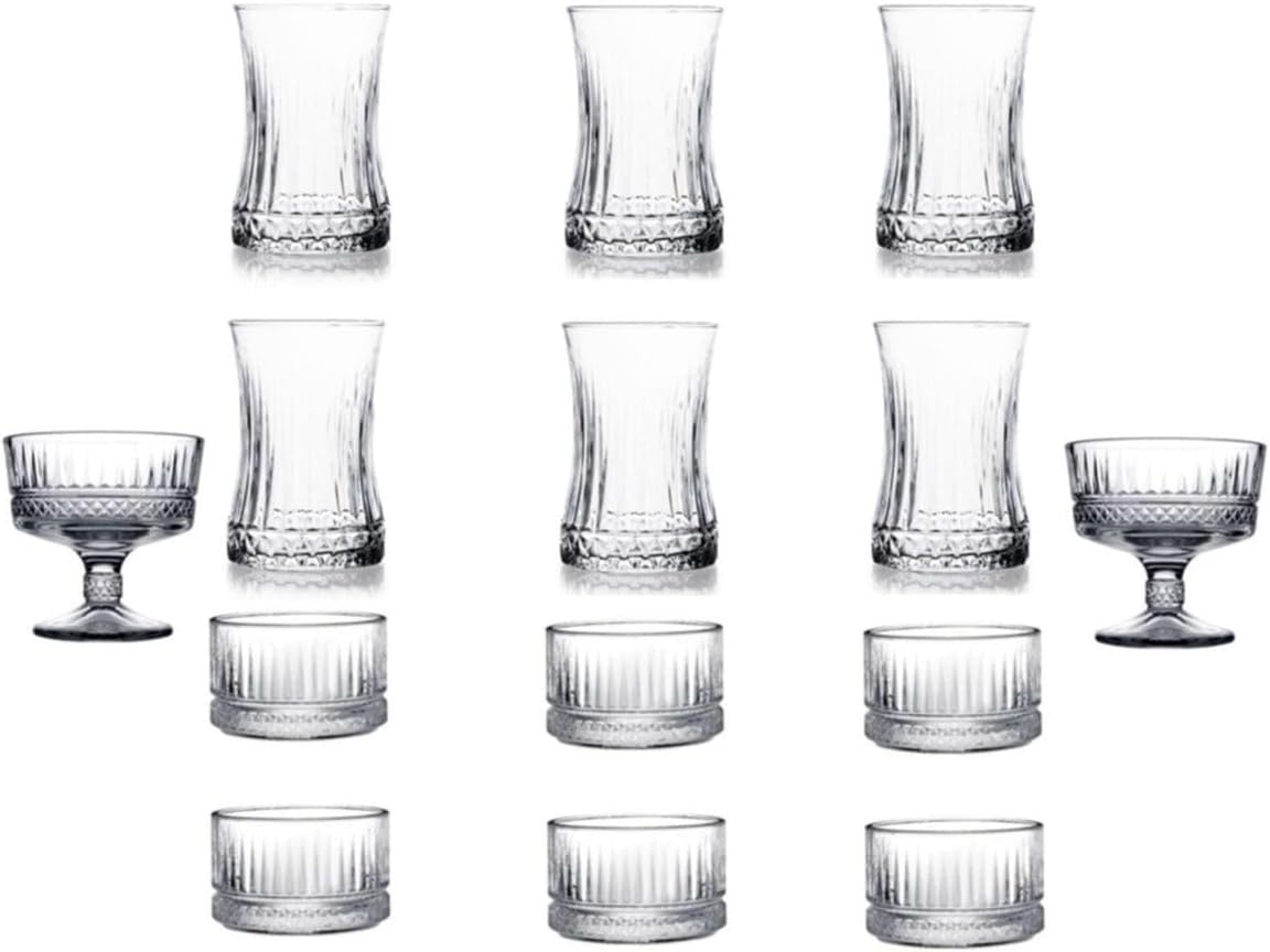 14 Parça Çay Bardağı Şekerlik Kase Ve Çerezlik Seti