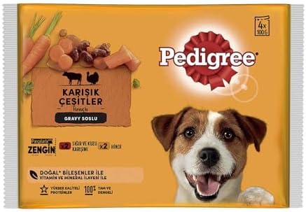 Pedigree Etli Seçenekleri 4'lü Poşet Paket Yaş Mama 400 Gram