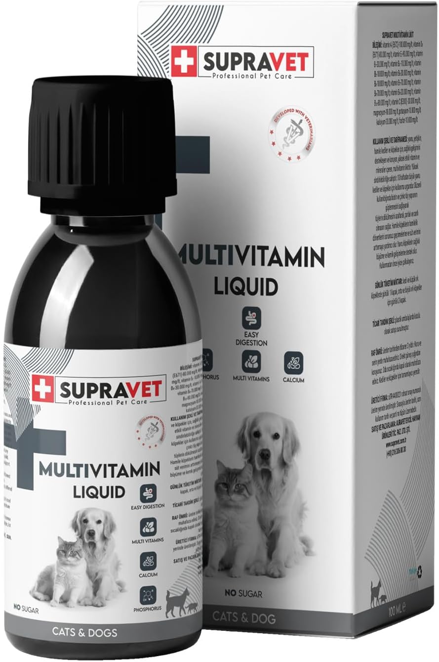 Alternative view of Supravet Multivitamin Kedi ve Köpek Sağlığı için Sıvı Damla 100 ML