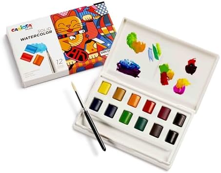 Plus Tablet Sulu Boya 12'Li (Fırçali)