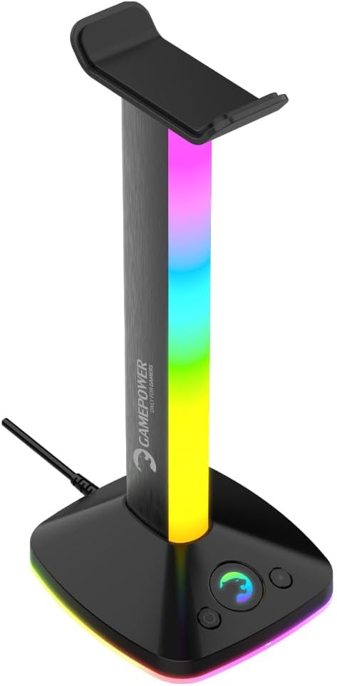 Alternative view of EliteRack RGB Gaming USB3.0 Oyuncu Kulaklık Standı