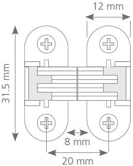Alternative view of Plastik Oval Masa Menteşesi Gövde (2 Adet) Beyaz