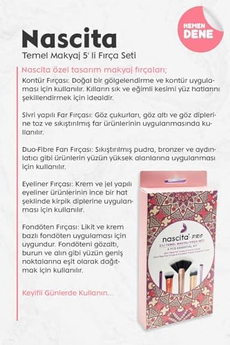 Alternative view of Professional Temel Makyaj 5' li Fırça Seti