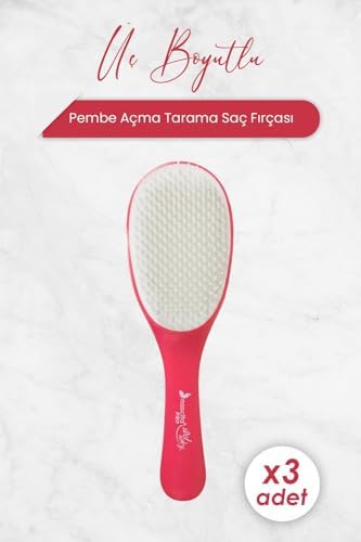 Alternative view of Professional Üç Boyutlu Açma Tarama Saç Fırçası Pembe 4190 x 3 Adet