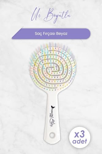Alternative view of Professional Üç Boyutlu Saç Fırçası Beyaz x 3 Adet