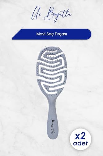Professional Üç Boyutlu Saç Fırçası Geri Dönüştürülebilir Mavi 4275 x 2 Adet