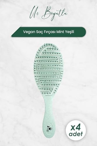 Professional Üç Boyutlu Saç Fırçası Vegan Mint Yeşili 5846 x 4 Adet