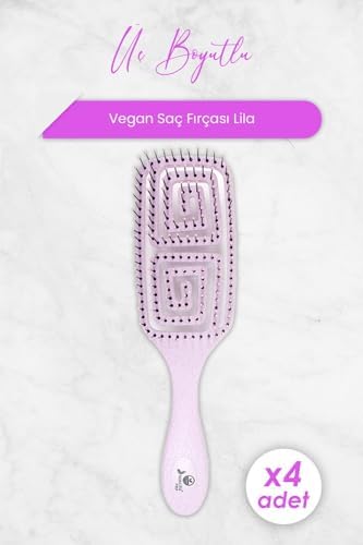 Professional Üç Boyutlu Saç Fırçası Vegan Lila 5853 x 4 Adet