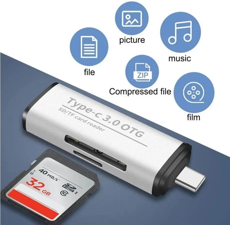 Alternative view of , Type-C Portlu Telefon, Tablet, Bilgisayar, Uyumlu Type-C to USB 3.0 SD Micro SD Kart Okuyucu 3 Portlu Çevirici Dönüştürücü Hub Adaptör