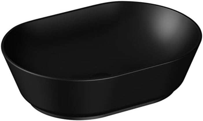 Geo 7427B083-0016 Oval Çanak Lavabo, 55 cm, Mat Siyah
