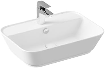 Geo 7426B001-0001 Dikdörtgen Çanak Lavabo, 60 cm, Mat Beyaz
