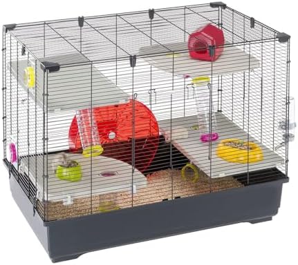 Alternative view of Hamster kafesi Village 80, 5 katlı küçük hayvan kafesi, hamster çarkı, şişe ve ev, hamster oyuncağı, tünel ve aksesuar, 82 x 51 x Y 62 cm, boyalı metal ve plastik