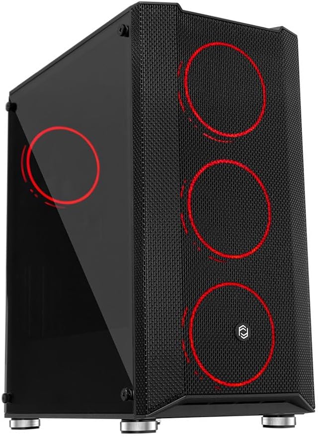 Alternative view of FC-9405G 650W 80+ 4x120mm Double Slim Ring RGB Fan Temperli Cam Mesh USB 3.0 ATX Mid-Tower Gaming (Oyuncu) Kasa