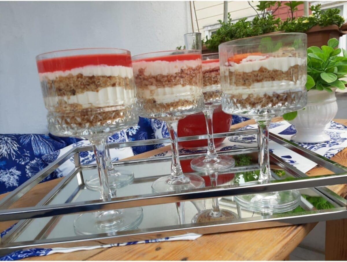 Kokteyl Bardağı 4Lü Kristal Tatlı Bardağı Magnolya Cup