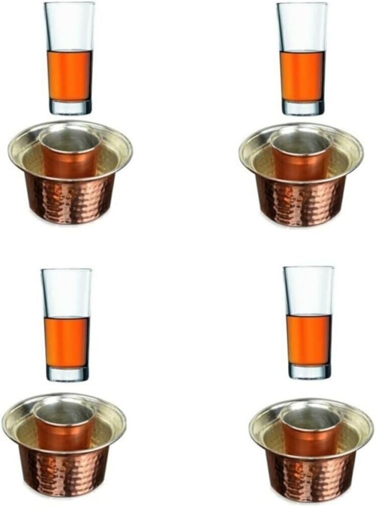 Uzun Bardak Ve Bakır Ehlikeyf Seti 4 Kişilik