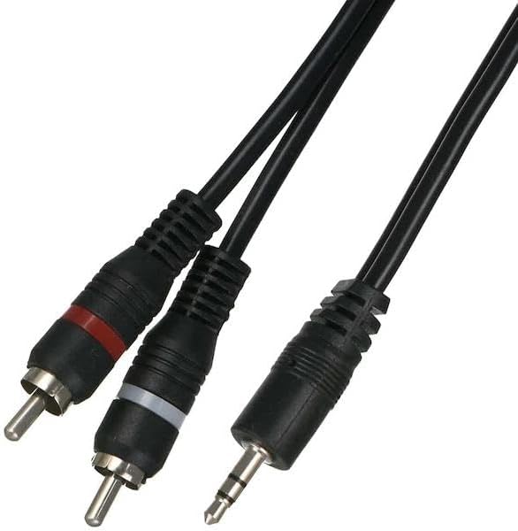 3.5mm To 2rca Aux Ses Kulaklık Çevirici Kablosu (1.8 Metre)
