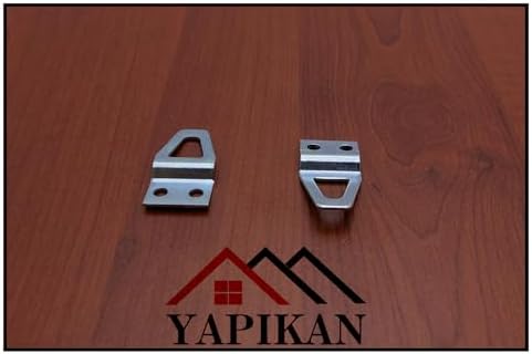 MR.BRACKET 10 ad. Tablo Kancası Kıvrık Model - Metal Çerçeve Askısı Aparatı - Vidalı Fotoğraf Resim Asma Kancası