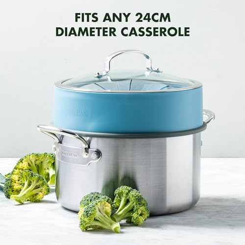 Alternative view of Greenpan Steamy Mavi 24 cm Buharda Pişirici