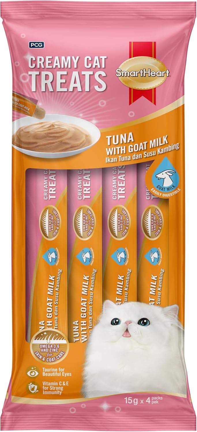 Smartheart Krema Kedi Ödülü ile Keçi Sütü 4x15 gr