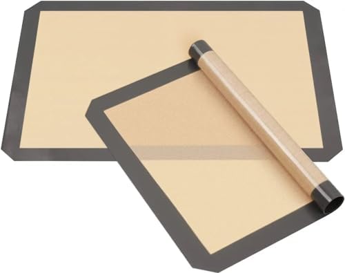 A1 Fırınlanabilir Kendinden Yağlı Silikon Pişirme Matı, Profesyonel Silpat Yanmaz Yapışmaz Yıkanabilir Silikon Pişirme Matı 30cmx40cm
