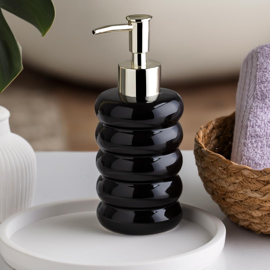Alternative view of 3204 Seramik Sıvı Sabunluk - Tezgah Üstü Banyo Mutfak Lavabo Sabunluğu - 275 cc Siyah