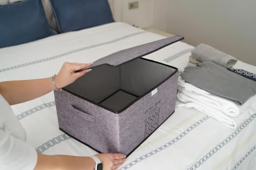 Pazar Kapısı Keçe Çok Amaçlı Kapaklı Düzenleyici Kutu (Plus, Gri)