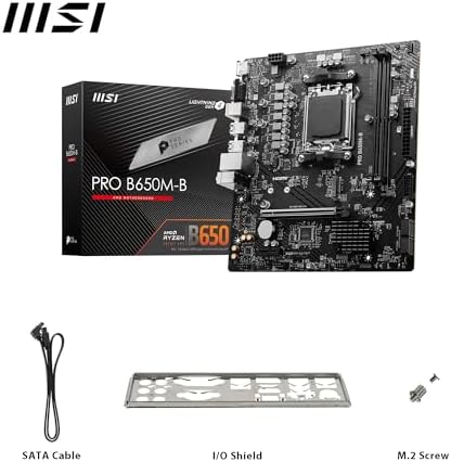 MSI PRO B650M-B DDR5 AMD B650 AM5 Soket DDR5 6800+(OC) MHz mATX Anakart
