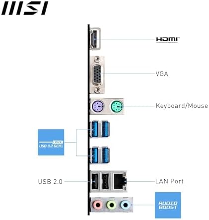 Alternative view of MSI PRO B650M-B DDR5 AMD B650 AM5 Soket DDR5 6800+(OC) MHz mATX Anakart