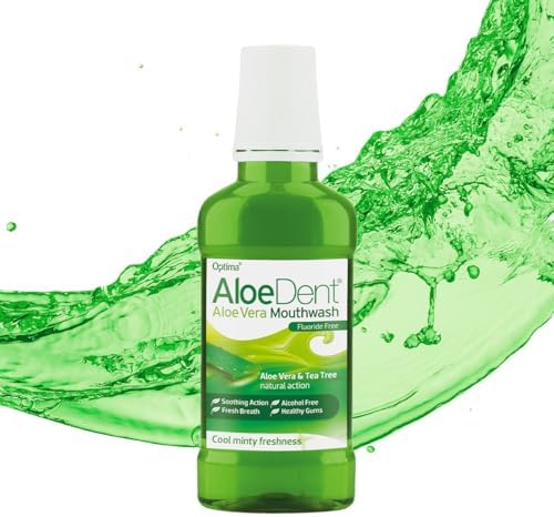 Aloe Dent Aloe ile 3 Etkili Diş Macunu Florür ve SLS İçermeyen Doğal Beyazlık, 100 ml ve Aloe Dent Alkolsüz ve Florürsüz Ağız Kokusu Önleyici Doğal Ağız Bakım Suyu, 250 ml
