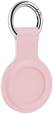 AirTag Anahtarlıklı Silikon Kılıf A010 Darbeye Dayanıklı Kaybolmaya Karşı Tam Koruma Kolay Tak-Çıkar AirTags ile Uyumlu Koruyucu Anahtarlık Pembe