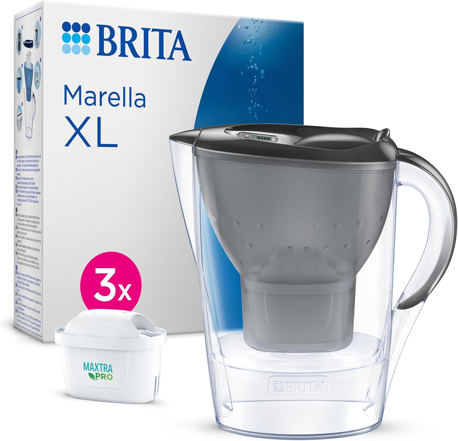 Alternative view of XL 3x Maxtra Pro All-In-1 Filtreli Sürahi Paketi Pro - Grafit (3.5 lt)