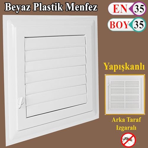 Plastik Menfez 35x35 Cm Banyo / Wc Havalandırma Menfezi Panjur
