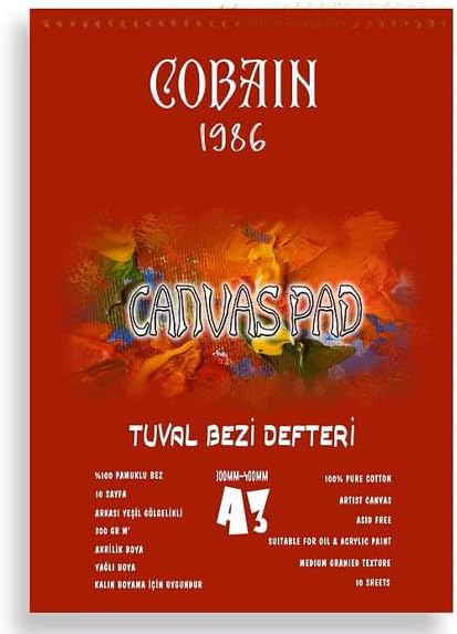 1986 Tuval Bezi Defteri Akrilik Defteri Yağlıboya Defteri Guaj Defteri (A3)