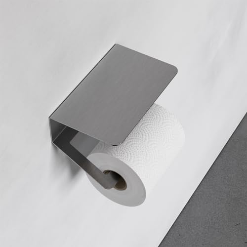 Zift Paslanmaz Çelik İnox Tuvalet Kağıdı Askısı-Raflı ve Kendinden Yapışkanlı Tuvalet Kağıdı WC Kağıt Asacağı