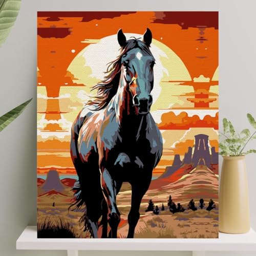 Alternative view of Hobi Sanat Sayılarla Boyama Tuval Seti Fırça Boya Dahil (Çıtalı) 40x50 CM - Siyah İnci
