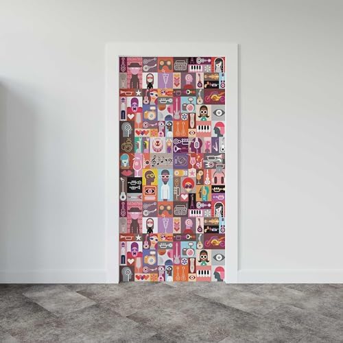 Alternative view of Kapı Giydirme Kapı Folyosu Pop Art Music Collage
