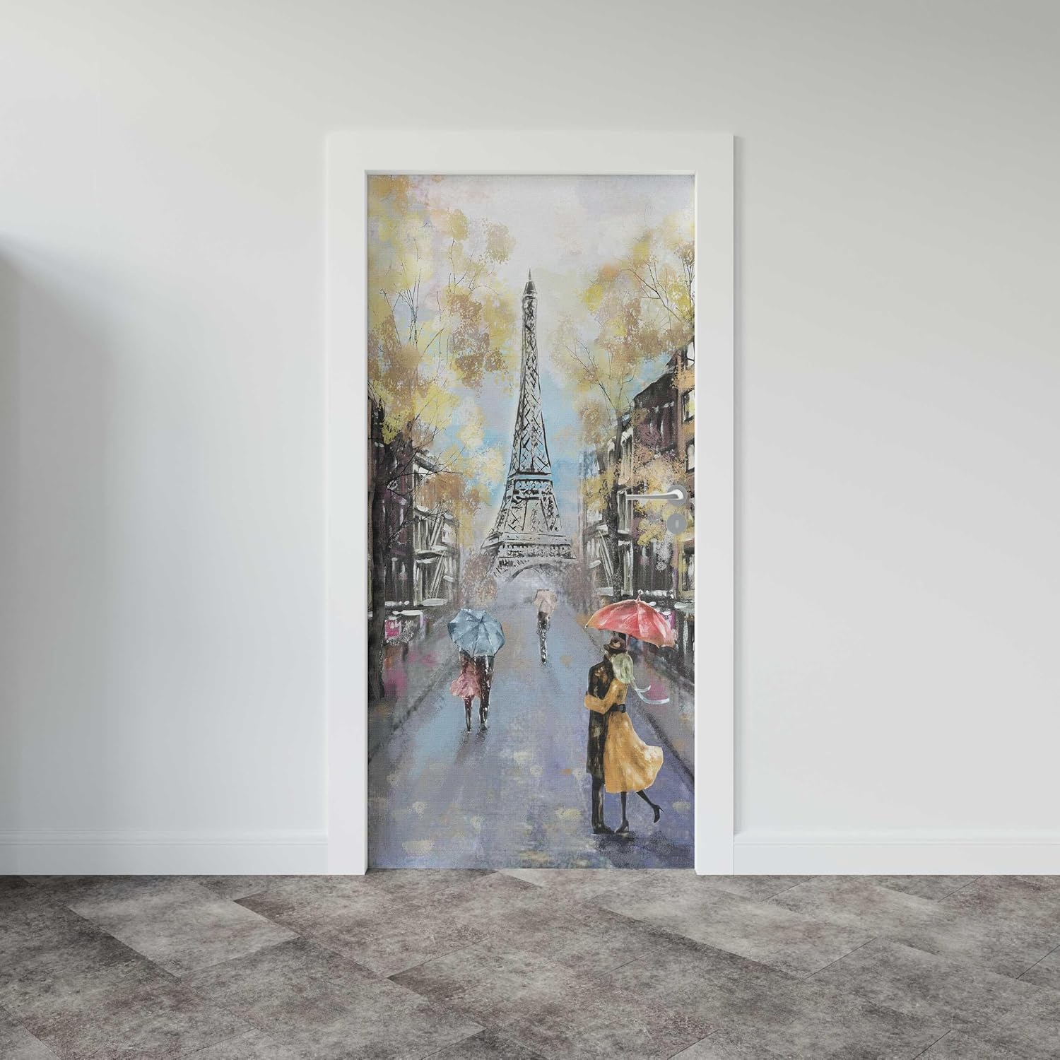Alternative view of Kapı Giydirme Kapı Folyosu Paris Sarı Yağlıboya