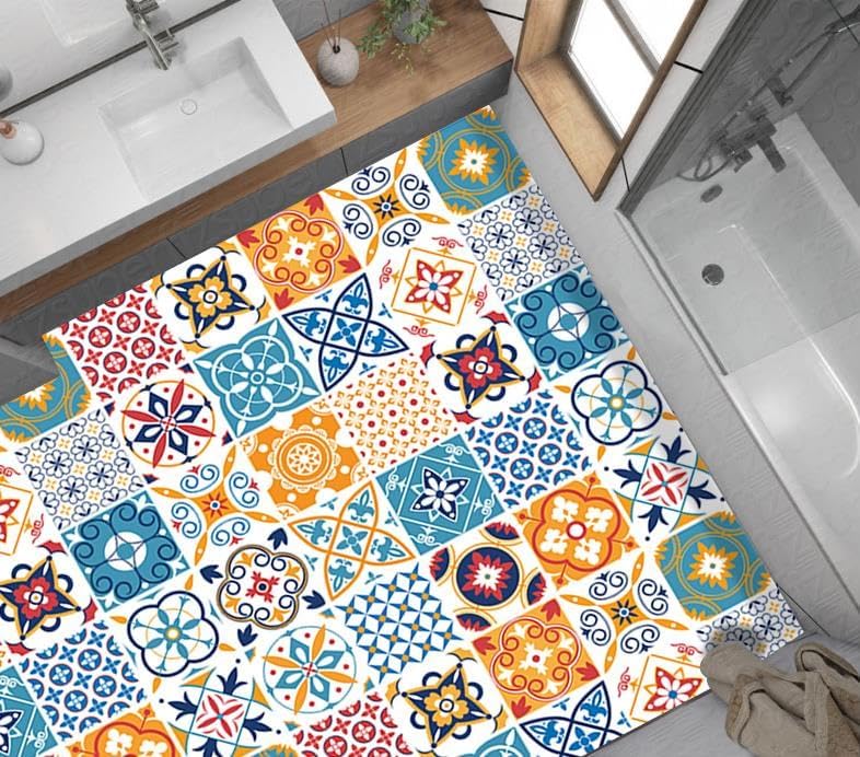 Yer Kaplama Zemin Kaplama Folyosu 65x130 cm Renkli